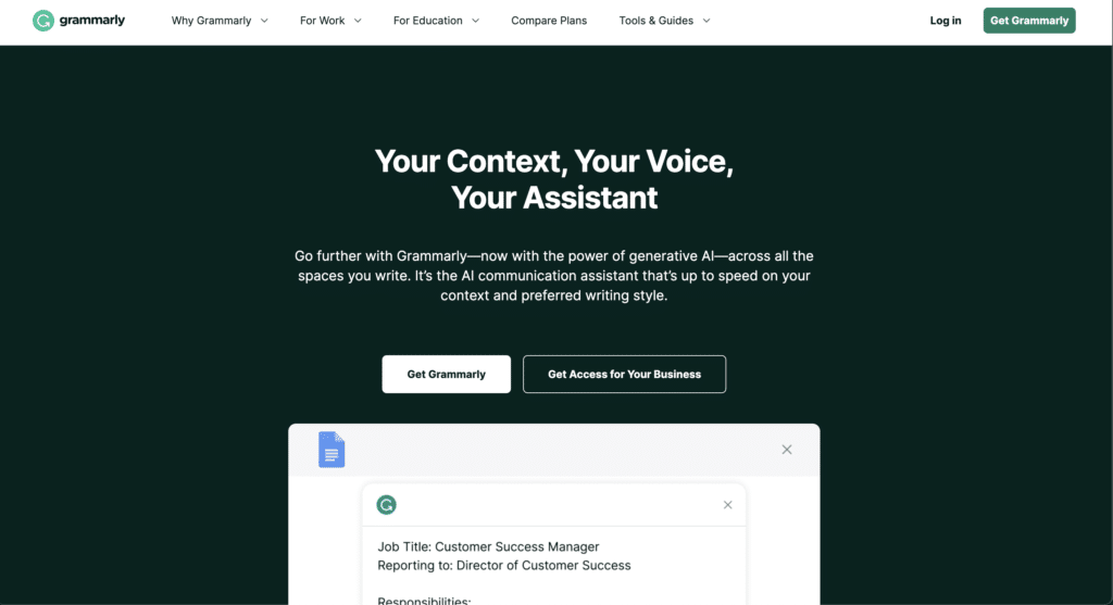 Best AI Writing Tools - Grammarly