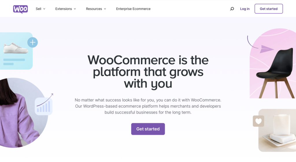 woocommerce website page