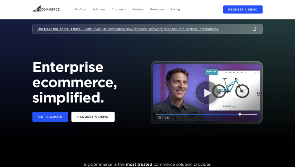 bigcommerce website page