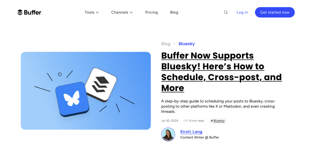 buffer website page